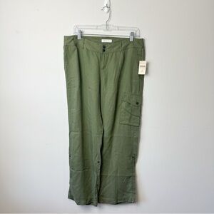 Coldwater Creek Cargo Tencel Pants Green Rollup